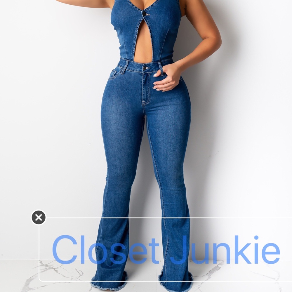 Blue jean jumpsuit